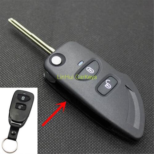 PINECONE for KIA SPORTAGE 2 Buttons Key Case Shell Uncut Brass Blade Modified Remote Blank Keys ABS Shell 1 PC