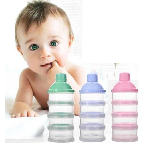Portable Milk Powder Formula Dispenser Food Container Storage Feeding Box for Baby Kids Toddler Four Grid Baby Food Storage Box
