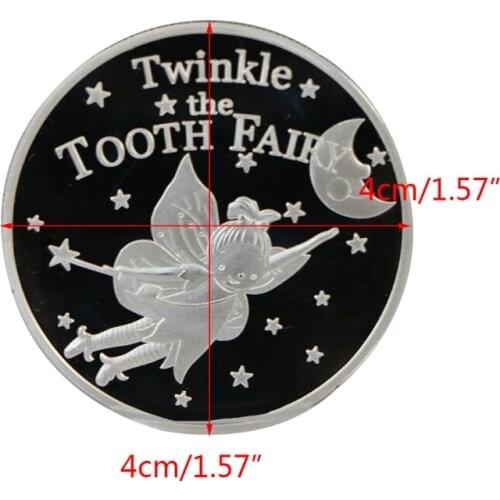 Gold Silver Plated Twinkle Tooth Fairy Coin Collection Souvenir Challenge Art 53CA
