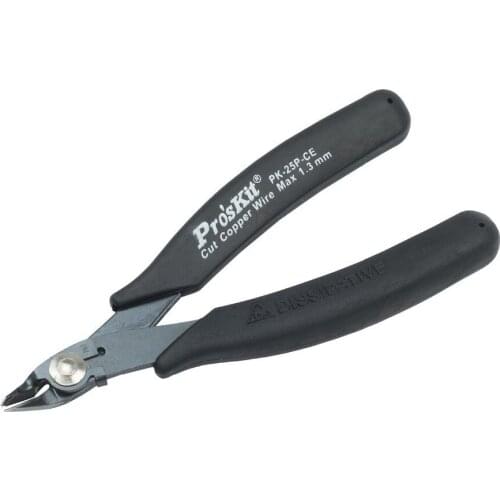 ProsKit 1PK-25P-CE Micro Cutting Plier With Safety Clip & Conductive Handle (125mm) Micro Cutter