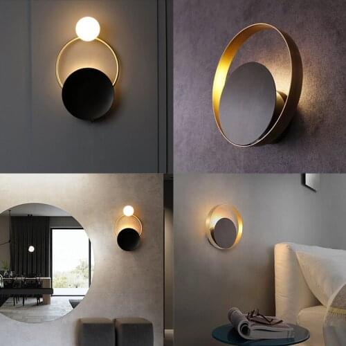 Modern nordic decoration home crystal wall lamp stone led bedroom light dining room living room bedroom bedside wall lamp
