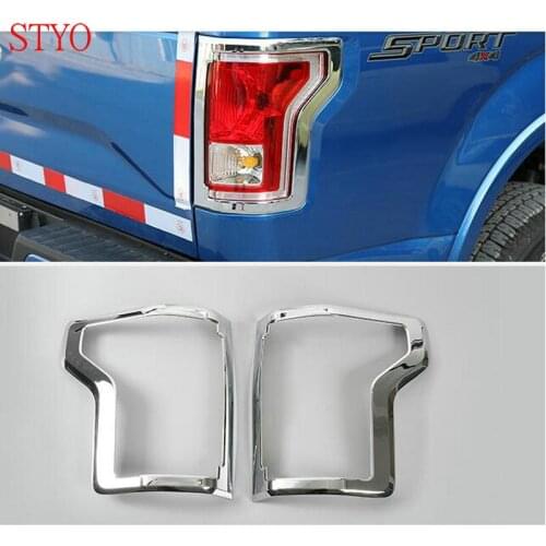 STYO Car ABS Chromium Rear Tail Light Lamp Cover Trim For Ford1 F150 F-150 2016 2017