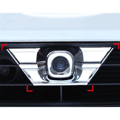 For Toyota RAV4 2016 2017 2018 Car body styling ABS chrome Front radar camera light box cover Case parts accessories