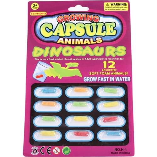 12pcs Water Absorption Capsule Dinosaur DIY Expansion Grow Kids Toy Growing In Water Bulk Swell Dinosaur Creative Magic Toys