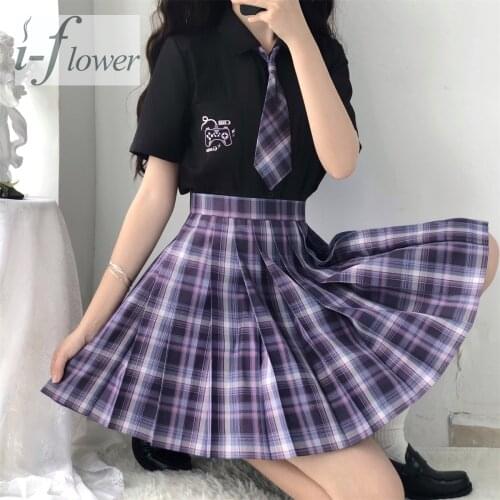 Japanese Prppy Style Student Pleated Skirts Cute Sweet Girls Dance Mini Skirt Tie Or Bow For Free 2021 Plaid Summer Women Skirt