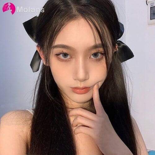 Molans 2pcs Black White Ribbon Hair Bows Clips Bowknot Side Hairpin Cute Girls Barrettes Headdress Hair Accessories for Women