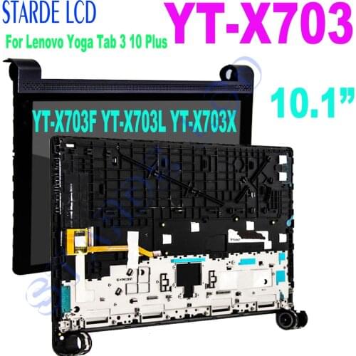 10.1’’ For Lenovo YOGA Tab 3 10 Plus X703 X703F YT-X703L YT-X703X LCD Display Matrix Screen Touch Panel Digitizer Assembly Frame