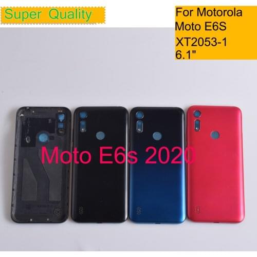 10Pcs/Lot For Motorola Moto E6s 2020 XT2053-1 XT2053-2 Housing Battery Cover Back Cover Case Rear Door Chassis Shell Replacement