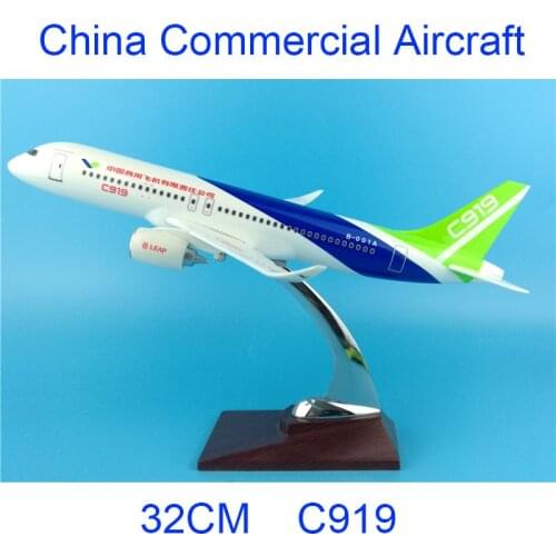 32CM 1:200 COMAC C919 model Air China airlines with base airbus metal alloy plastic aircraft plane collectible decoration model