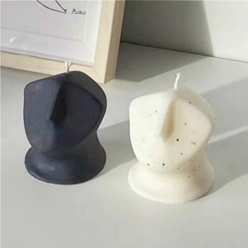3d Silicone Art-object Face Candle Mold Ice Chocolate Baking Diy Soap Aromatherapy Gypsum Sculpture Candle Concrete Mold Making