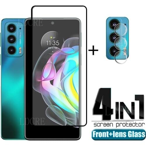 4-in-1 For Motoroal Moto Edge 20 Glass For Moto Edge 20 Tempered Glass HD Full Screen Protector For Moto Edge 20 Pro Lens Glass