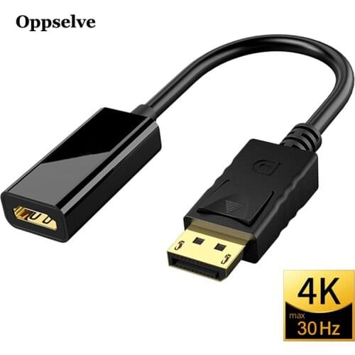 4K Displayport DP to HDMI-compatible Adapter 1080P Display Port Cable Converter For PC Projector HDMI-compatible Adapter Cable