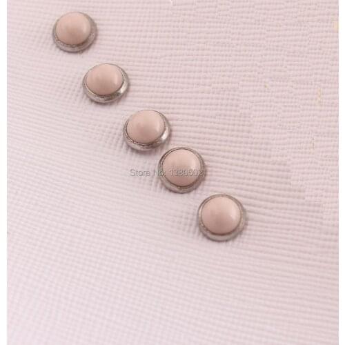 50PCS/lot 6.5*8mm Acrylic Pearl Hot Fashion Decoration Stud Rivets for Clothes Handbag Shoes Belt Diy Handmade Accessories