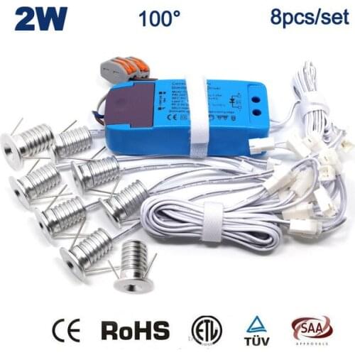 8pcs 2w Mini Led Downlight 220v Driver Dimmable Spot Lamp 2 Watt Bedroom Ceiling Indoor Home Ceiling Spotlight Counter Lighting