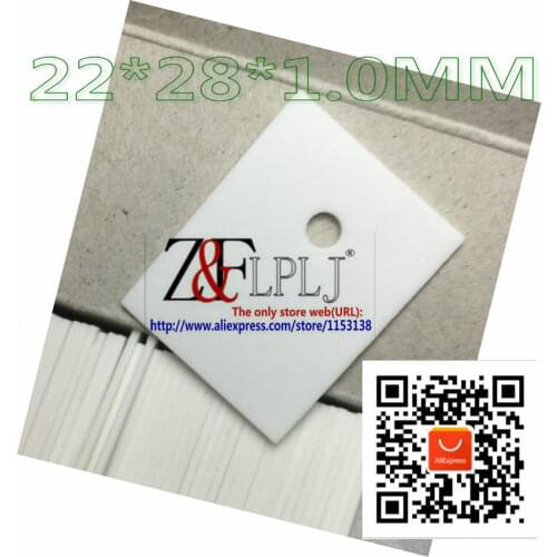 Alumina ceramic Thermal Pad for TO-264 / TO-247 Thermal insulation, insulating ceramic sheet 22*28*0.6mm/22*28*1mm 50PCS/LOT