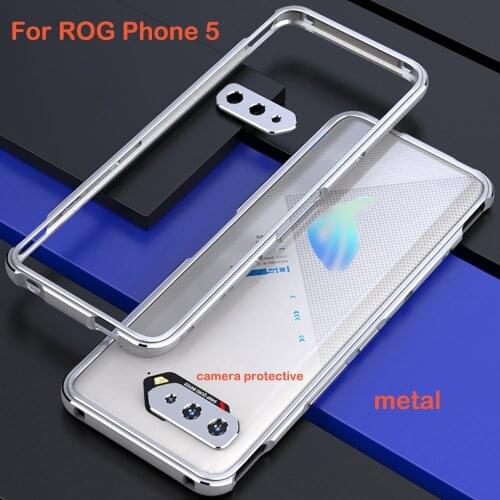 White color For ROG Phone 5 5 pro case Metal Frame Back Cover case For ROG Phone5 shell Aluminum protective cases For ROG5