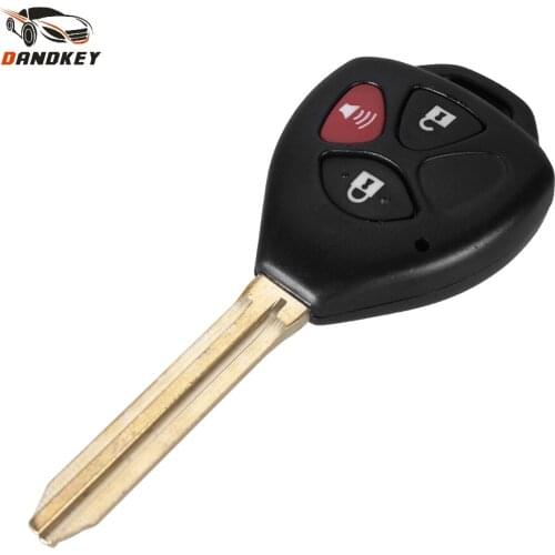 Dandkey Replacement Fob Uncut Remote Key Shell Case For Toyota RAV4 Yaris Venza Scion tC/xA/xB/xC 3 Buttons key shell