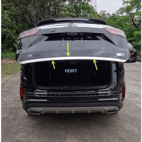 For Ford EDGE Plus 2019 2020 2021 Car ABS chrome Rear Door Trim Tailgate Decoration Cover Chrome Sticker Frame Accessory