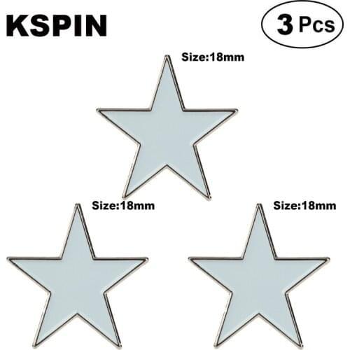 White Star Lapel Pin Brooches Pins Flag badge Brooch Badges