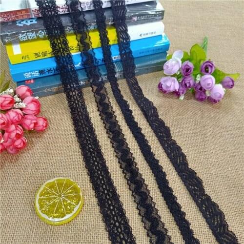 Width 1.5-2.5cm stretch Elastic and Colorful Nylon Spandex lace fabric trim for dress pants skirt decoration accessories