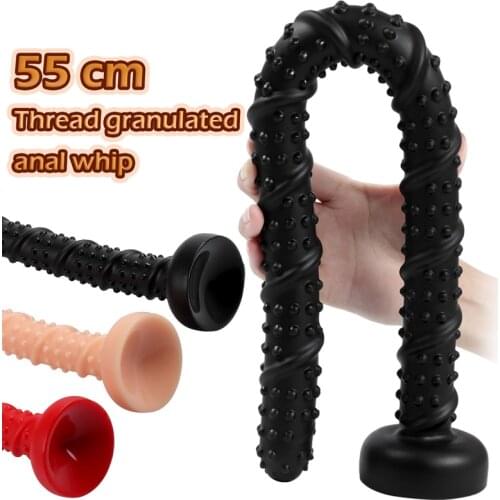 In-Depth Anal Butt Plug Long Suction Cup Dildo Men Prostate Massage Anus Expander Particles Vagina Stimulator Women Sex Products