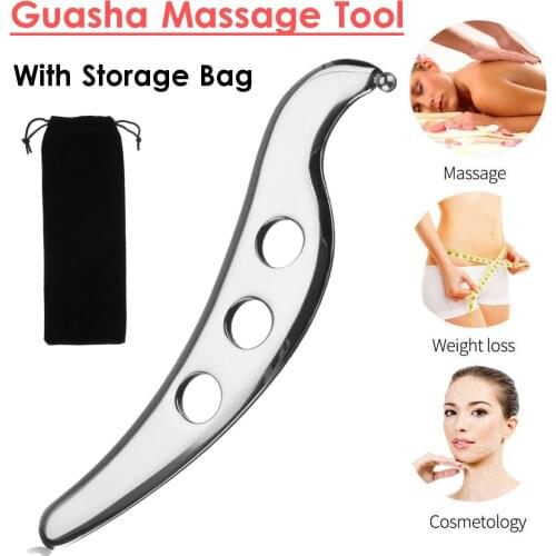 Gua Sha Tool Stainless Steel Manual Scraping Massager Physical Therapy Skin Care Tool for Myofascial Release Tissue Mobilization