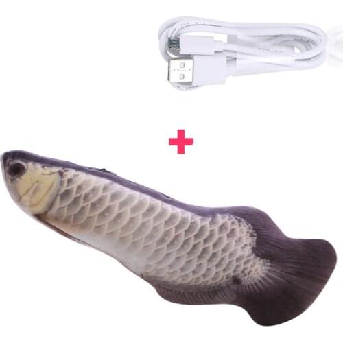 30CM Pet Cats Electronic Catnip Toys USB Charging Simulation Fish Toys Dog Cat Playing Biting Chewing Training Pets Supplies Set