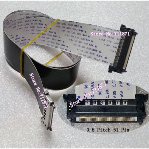 70cm 0.5 Pitch 51P UltraHD TV Screen Cable Spacing 0.5mm 51 Pin Ultra HDTV Flexible Flat Cable 51P 4K HDTV Screen Line Cable