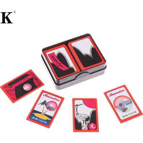 Korean Japanese PVC Waterproof MahjongBoard Game Cards Popular Family Party Table Game Go stop Hanafuda Cards