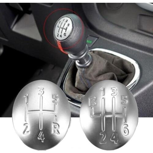 Shifter Head Cover Durable 5/6 Speed Car Gear Shift Knob Cap Replacement for Renault Clio Megane