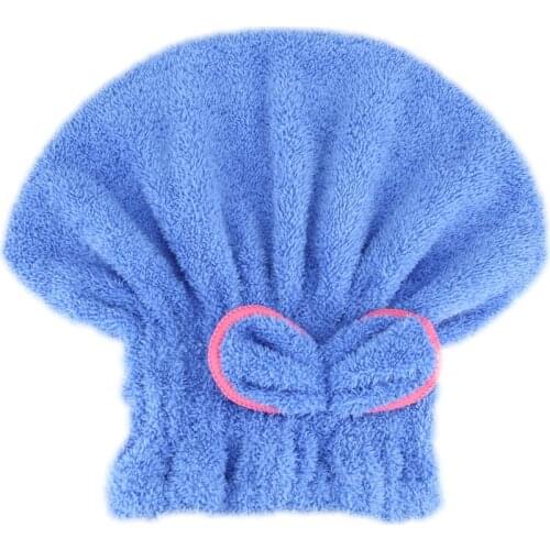 Microfibre Quick Hair Drying Bath Spa Bowknot Wrap Towel Hat Cap For Bath Bathroom Accessories MH88