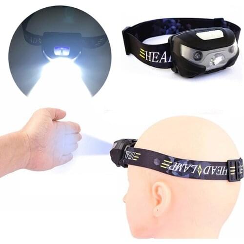 Mini Rechargeable Body Motion Sensor Head Torch Light Waterproof LED Headlamp Camping Headlight Torch Lamp With USB