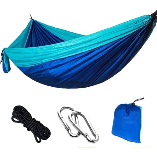 Outdoor double parachute cloth hammock color matching nylon widening swing indoor leisure can be customized