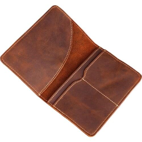 Crazy Horse Genuine Leather Men Passport Cover Handmade Rtro Cool Mens Passport Holder Brand travel Men Covers for Passports