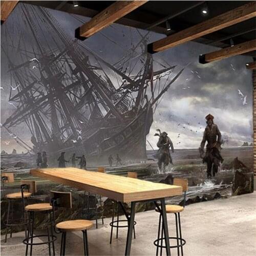 Beibehang Wallpaper Custom Living Room Bedroom Wallpaper Mural Assassin Corsair Bar KTV Theme Tooling Wall Papel de parede