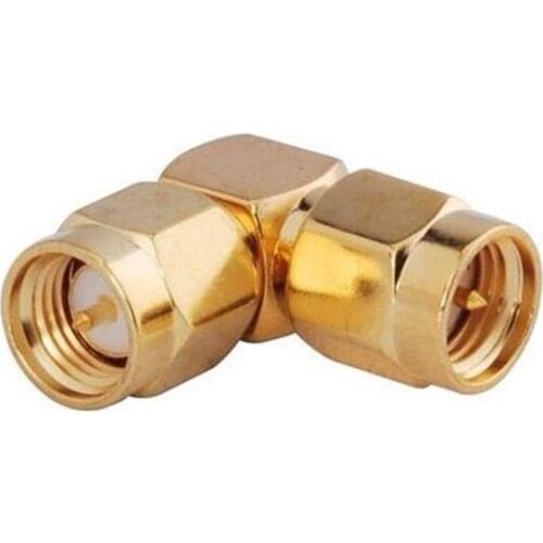 2pcs SMA Connector RP Adapter SMA Male To Male Plug 90 Degree Right Angle SMA-JJW