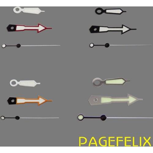 Fit NH35A NH36A 7S26 Black / Orange / Red Watch Hand Needles Super Green Luminous