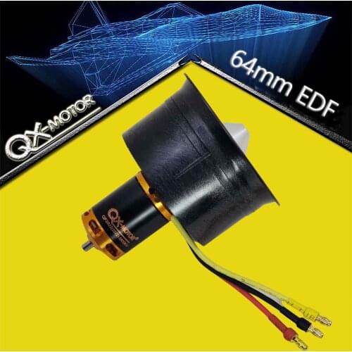 QX-MOTOR Brand New DIY Drone 64mm EDF Set 2822 3500KV Motor with 12 Blades Duct Fan for RC Airplane Parts