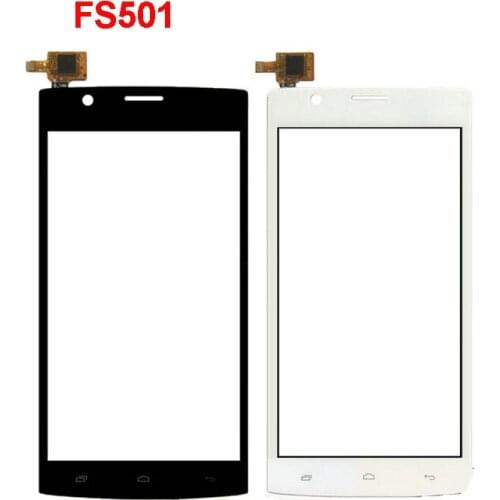 Black White Touchscreen For Fly FS501 Nimbus 3 FS 501 Sensor Touch screen Digitizer front glass replacement