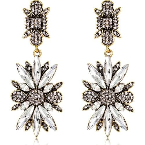 20pcs/lot Bling Gemstone Earrings Jewelry Fashion New Ladies For Elegant Gift Party Wedding Rhinestone Earring