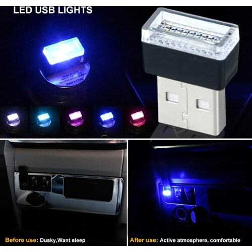 LED Protable USB night light RGB Book light 5V Night Lamp For Car PC Laptops Computer interior Decorative Lamp Emergency Tube