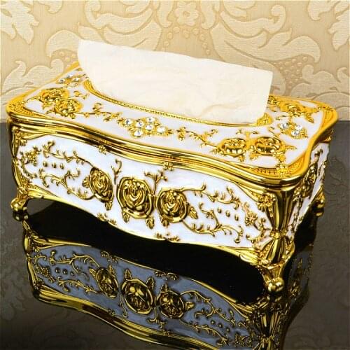 Universal Acrylic Tissue Box Luxury European Paper Rack Office Table Accessories Home Office KTV Hotel Car Facial Case Holder