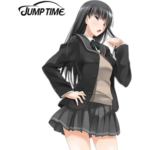 JumpTime 13cm x 7.5cm Sexy JK Uniform Car Stickers Amagami SS Anime Vinyl Car Decal Window Wiper Tailgate Styling