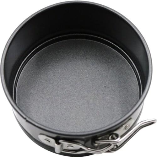 1 Pcs Round Cake Molds Egg Tarts Mold Bakeware Carbon Steel and Non-stick Coating Maker with Activity Buckle Baking Pan Stencil