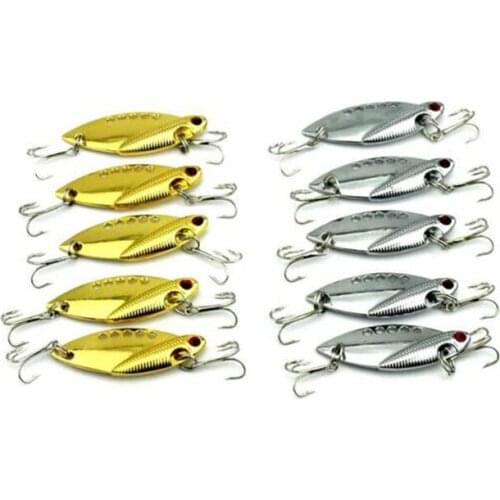 10Pcs Metal VIB Lures 5cm 11g Vibrations Spoon Lure Fishing Lure bait Bass VIB bait artificial bait cicada lure vib bait