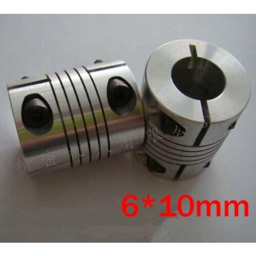 10pcs/lot 6x10mm CNC Motor Jaw Shaft Coupling 6mm to 10mm Flexible Coupler, 25mm OD 30mm length 25x30mm (D25 L30)