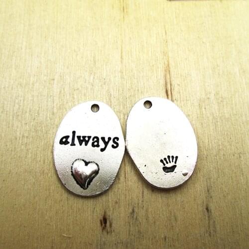 15pcs/lot Inspired Snape and Lily Patronus Heart DIY necklace/ bracelets charms antique silver tonene