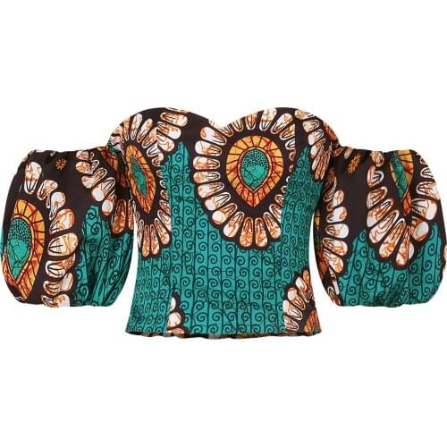 2020 summer sexy fashion african women printing polyester t-shirt