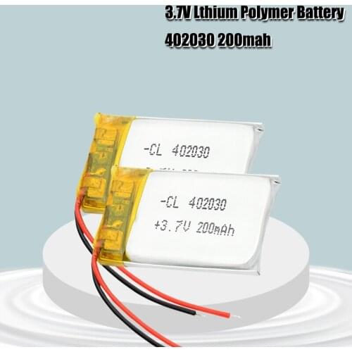 3.7V 200mah 402030 Lithium Polymer li ion battery 402030 For camera power bank toy Tablet Bluetooth Earphone PDA POS Gamepads