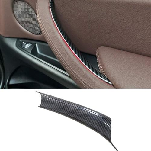 Car Interior Door Handles 3pcs Car Styling Interior Door Pull Handle Cover For BMW F15 X5 14-18 F16 X6 14-19 Carbon Fiber